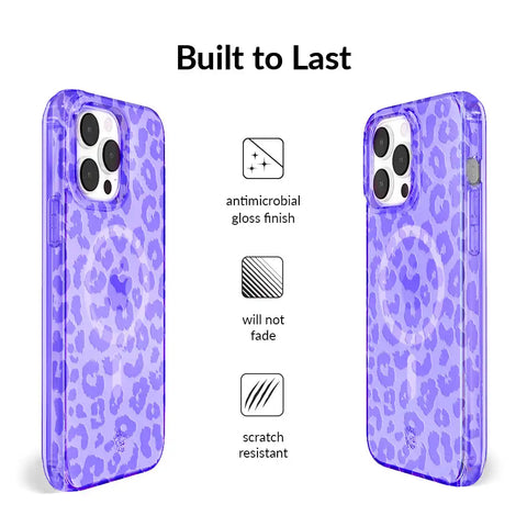 Electric Purple Leopard iPhone Case