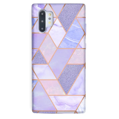 Purple Geometric Marble Samsung Case
