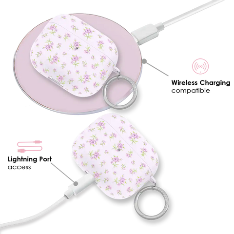 Dainty Lilac Floral AirPod Case