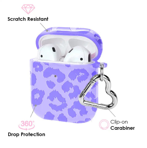 Electric Purple Leopard AirPod Case