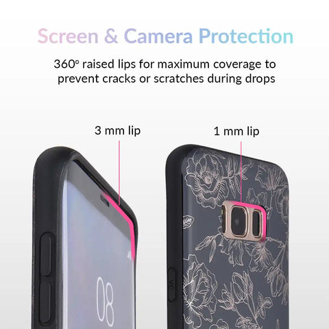 Floral Rose Gold Chrome Samsung Galaxy Case