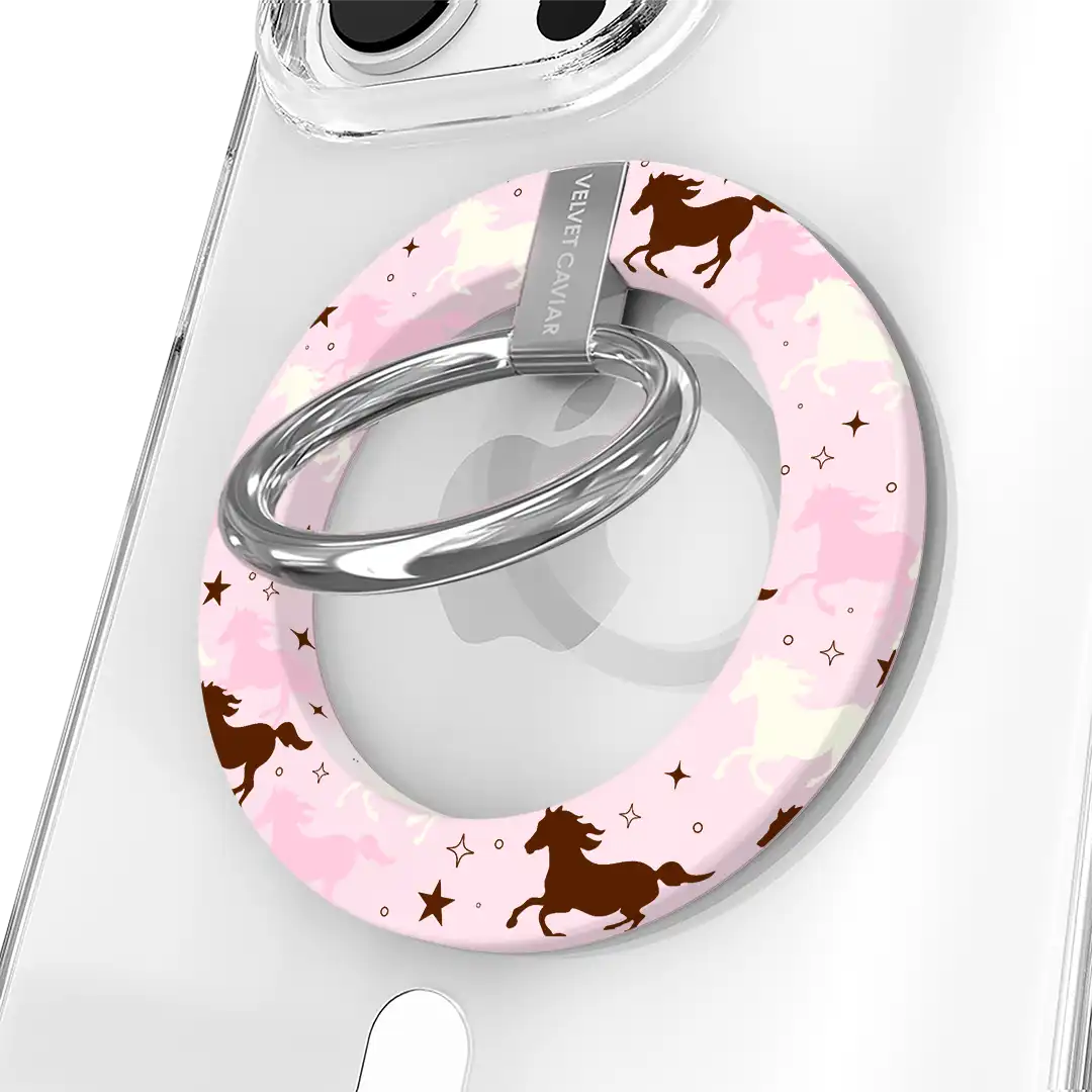 Pink Pony Glitter MagSafe Grip Ring