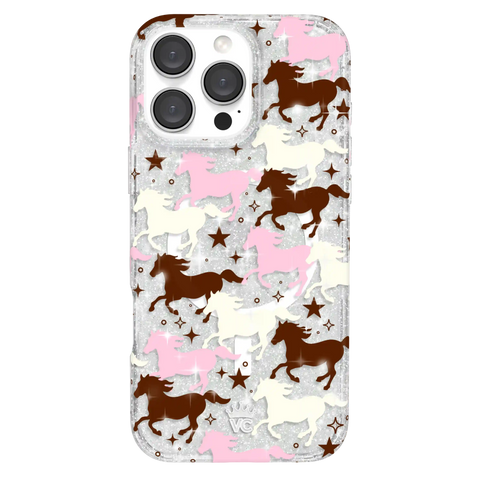 Pink Pony Glitter iPhone Case
