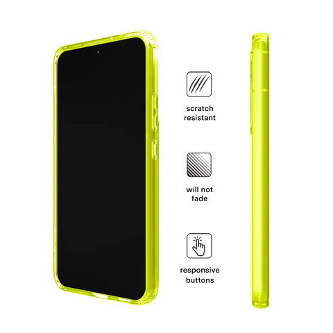 Neon Yellow Clear Samsung Case