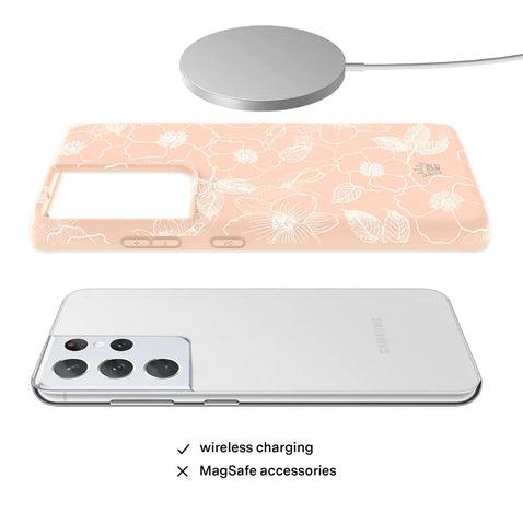 Peach Blossom Floral Samsung Case