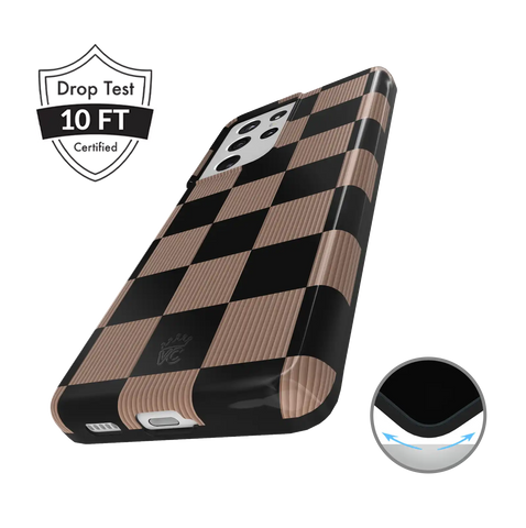 Mocha Vibe Checkered Samsung Case