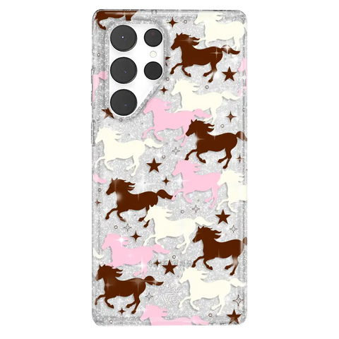 Pink Pony Glitter Samsung Case