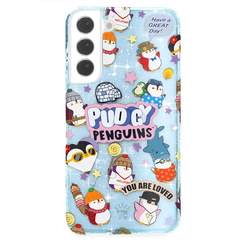 Pudgy Penguins Iceberg Glitter Samsung Case