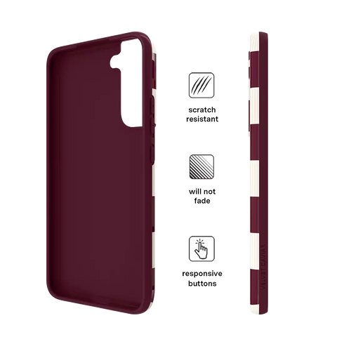 Burgundy Vibe Checker Samsung Case