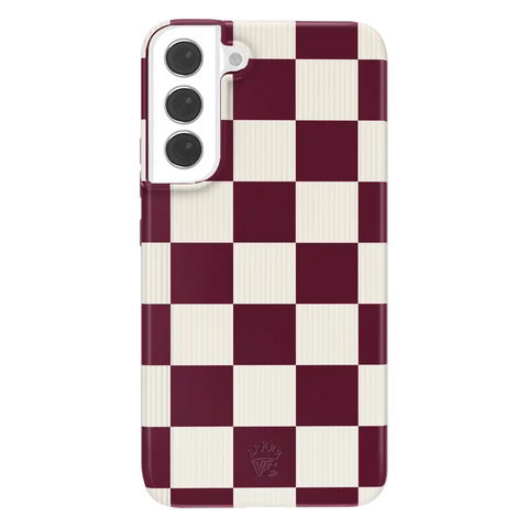 Burgundy Vibe Checker Samsung Case