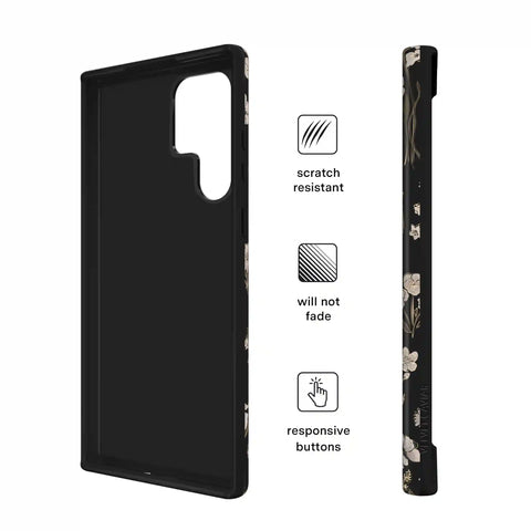 Nightbloom Gold Chrome Floral Samsung Case