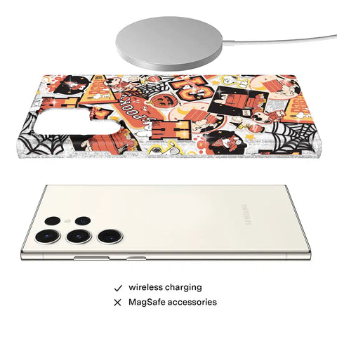 Snoopy Halloween Varsity Glitter Samsung Case