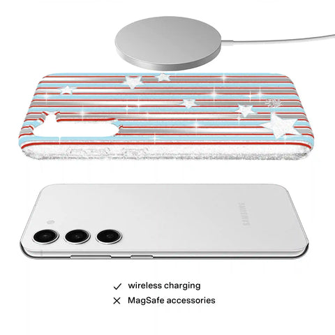 Stars & Stripes Glitter Samsung Case