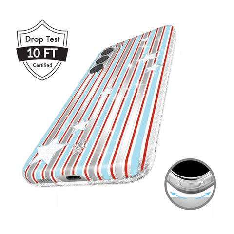 Stars & Stripes Glitter Samsung Case