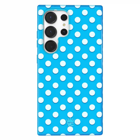 Aquamarine Polka Dot Samsung Case