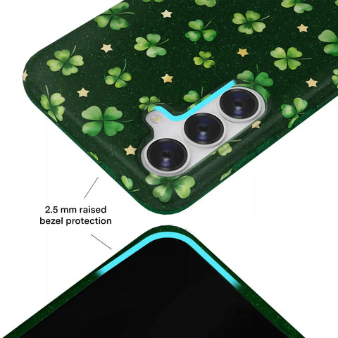 Lucky Clover Glitter Samsung Case