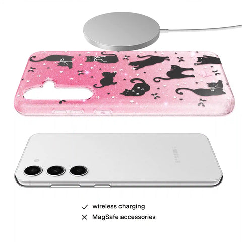 Lucky Kittens Glitter Samsung Case