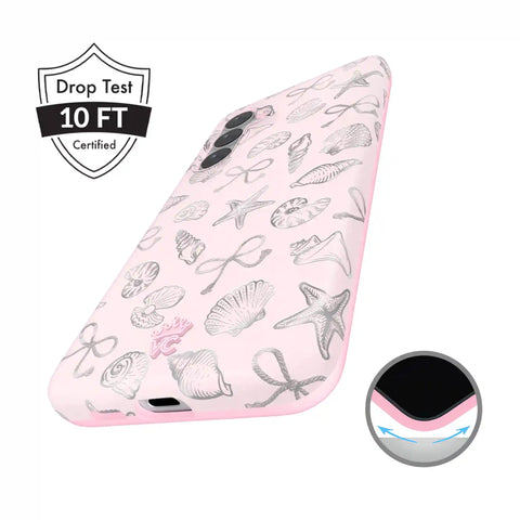 Pink Coastal Seashells Samsung Case