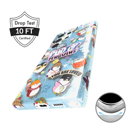 Pudgy Penguins Iceberg Glitter Samsung Case