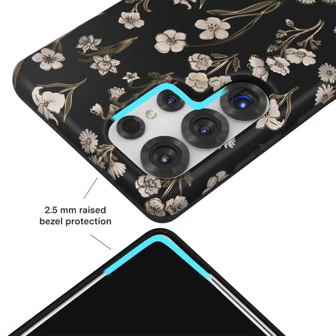 Nightbloom Gold Chrome Floral Samsung Case