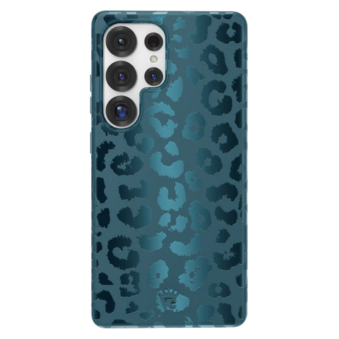 Metallic Navy Leopard Samsung Case