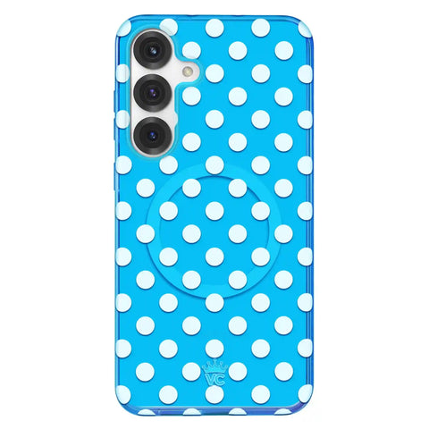 Aquamarine Polka Dot Samsung Case