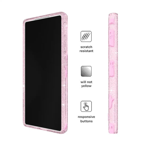 Ghosted Pink Glitter Samsung Case