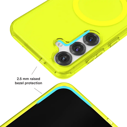 Neon Yellow Clear Samsung Case