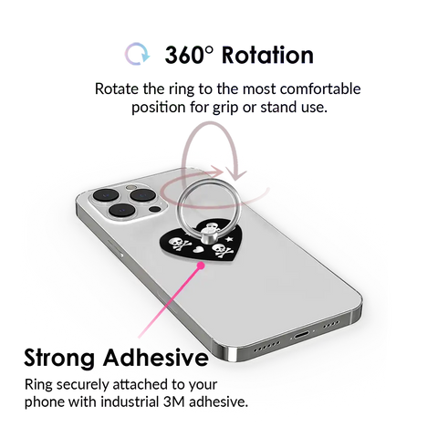 Chrome Skulls Phone Ring