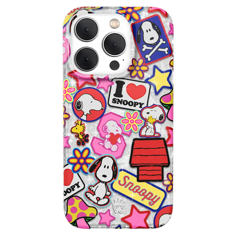 Snoopy Patchwork Glitter iPhone Case