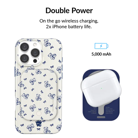 Preppy Teddy Portable MagSafe Charger Power Pack