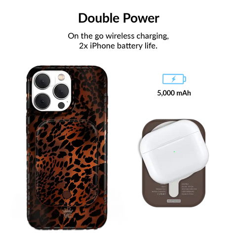Leopard Tort Portable MagSafe Charger Power Pack