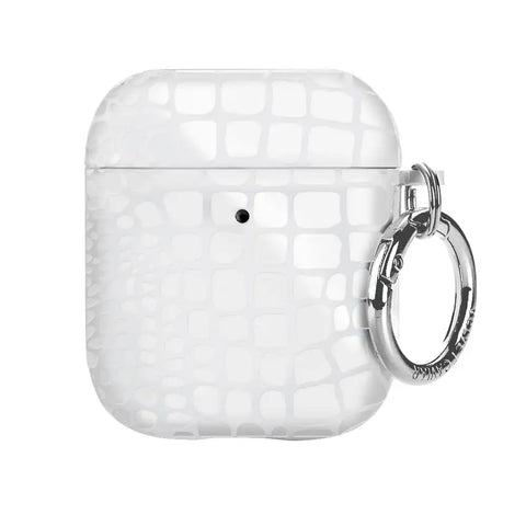 White Croc AirPod Case