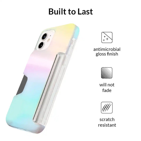 White Opal Iphone Wallet Case