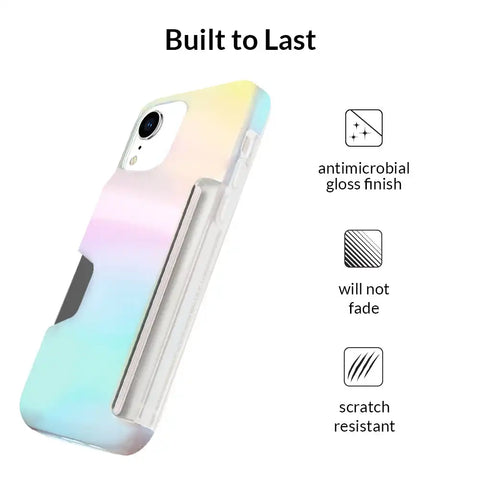 White Opal Iphone Wallet Case